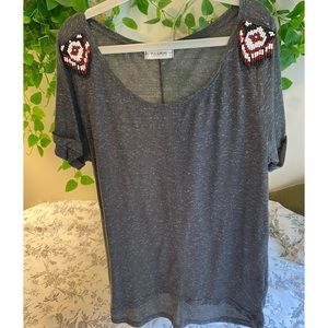 Beaded shoulder top